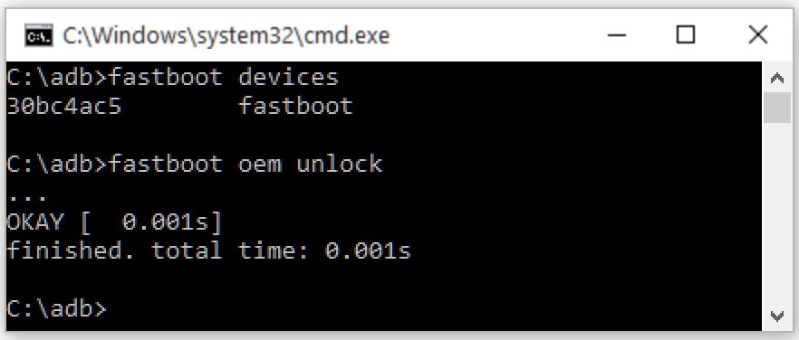 fastboot unlock command